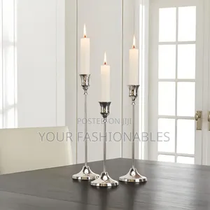 Vintage Silver Candle Set ( 3pcs)
