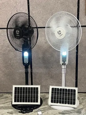 16 Inches Leku Rechargeable Solar Fan With Bluetooth Mp3