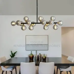 Metal Ball Glass Ceiling Chandelier