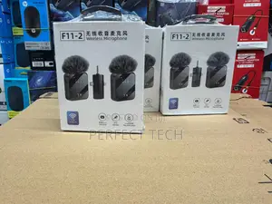 Wireless Lavalier Microphone F11-2 Dual Lapel Mics Type C Smartphones