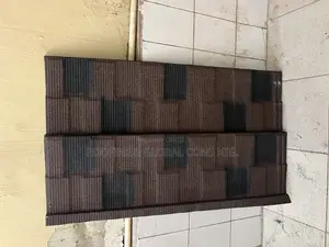 Coffee Brown Shingle With Patch Coated Roofing Tiles
