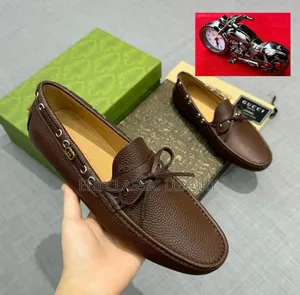 Original Luxury Leather Loafers Shoes Collection Gucci Well Banded