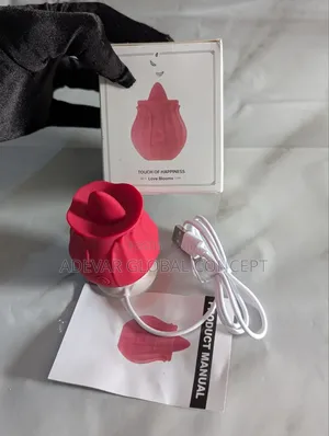 Rechargeable Rose Squirting Licker Clit Nipple Vibrator
