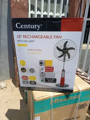 18 Inches Rechargeable Fan Red