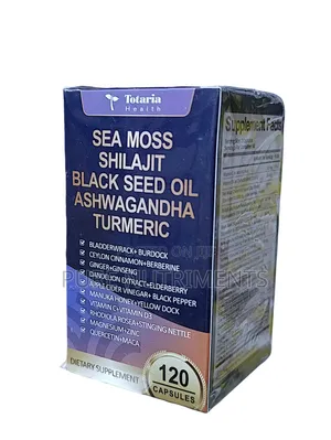 Totaria H. Sea Moss Shilajit Black Seed Oil Ashwagandha Turmeric 120 C