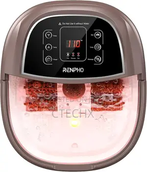 Renpho Foot Spa and Massager With Heater, Brown
