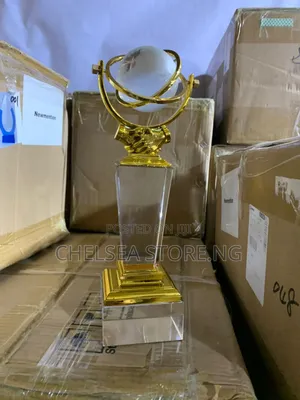 Glass Award With Trophy Tdf12