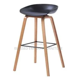 High Kitchen Island Design Bar Stools- Black/White Set of 2