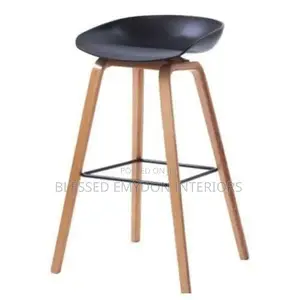 High Kitchen Island Design Bar Stools- Black/White Set of 2