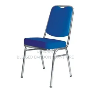 10 Piece of Luxury Premium- Banquet Chair (Stainless Leg)Blue
