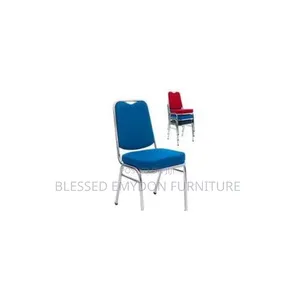 10 Piece of Luxury Premium- Banquet Chair (Stainless Leg)Blue