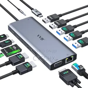 14-in-1 Usb C Hub Docking Station Dual Monitor With 3 Displays