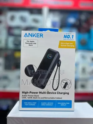 Anker Laptop Power Bank (, 165w, Built-in and Retractable Cables)