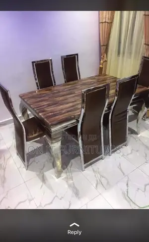 Marble Dining Table With Luxury Leather Chairs,Modern Premium Quality