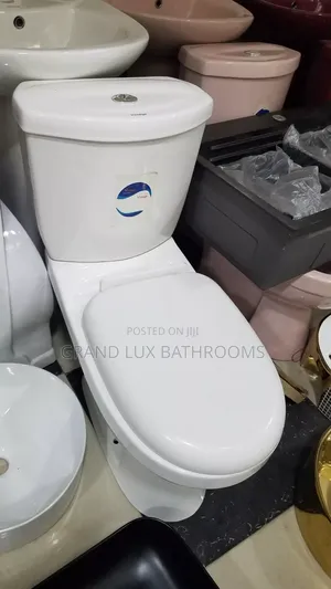 Vintage Luxury Modern Close-Coupled Toilet With Pedestal Basin Set