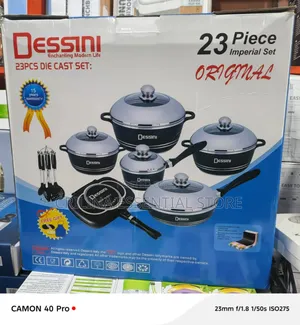 23pcs Dessini Home, Hotel, Resturant Non Stick Cookware Set