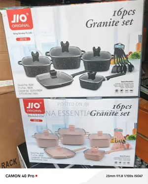 Jio 16pcs Granite Cookware Set