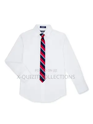 Izod Boys Long Sleeve Shirt Tie