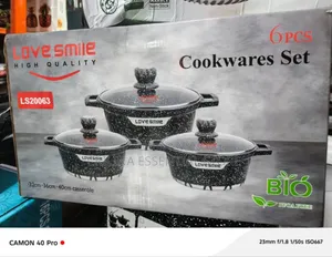 Love Smile 6pcs Granite Coating Kitchen Cookware Set
