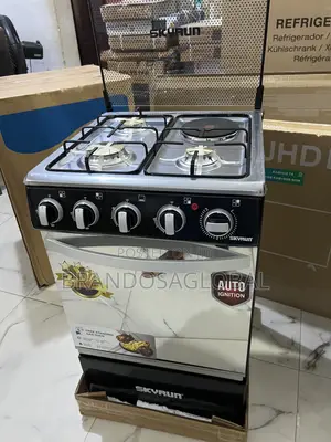 Skyrun Gas Cooker(3 Burners+1 Electric Hotplate)- GCS-3g1e/K