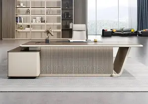 Premium Executive Desk Set – Modern Home Office Furniture for Bosses.