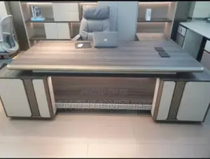 Luxury 1.8m Executive Office Desk With Side Extension Storage Drawers