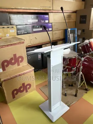 Pulpit Stand Wireless Lectern With in Body Speakers and Microphones