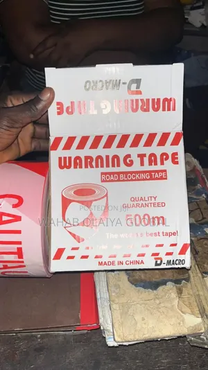 Caution Warning Tape – Red & White Safety Barrier Roll