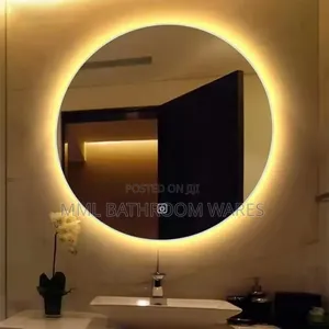 Modern Round Led Mirrors for Bathroom Living Room Hotel Salon Mirrors
