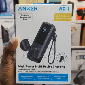 Anker Laptop Power Bank (, 165w, Built-in and Retractable Cables)