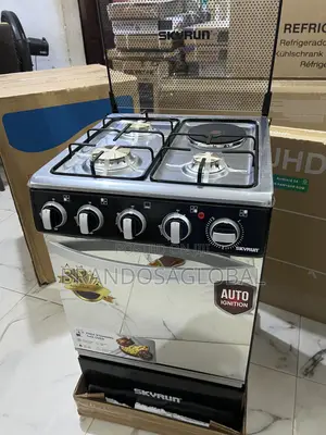 Skyrun 3+1 Standing Gas Cooker 50×50cm (Gcs-3g1e/X) – Brand New