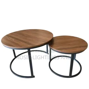 Modern Luxury Round Walnut Style Coffee Table