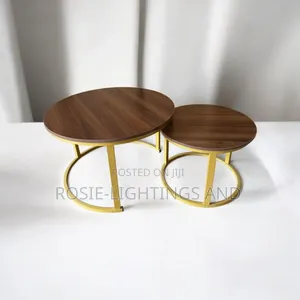 Modern Luxury Round Wooden Style Coffee Center Table