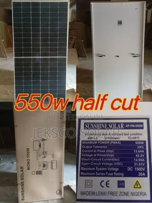 550w  New Solar Panel Sunshine Solar, Half Cut