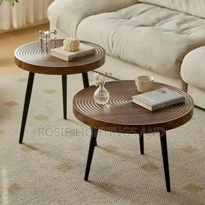 MDF Walnut Veneer Extendable Center Table ( Brown)