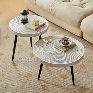 MDF Walnut Veneer Extendable Center Table ( White)