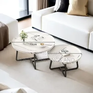 MDF Wooden Living Room Center Table - White