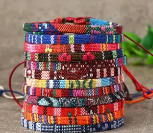 1pc Bohemian Rope Hand-Woven Bracelets, Woven Ethnic Style, Elegant