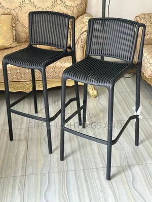 Stackable Design Plastic Bar Stools- Set of 2