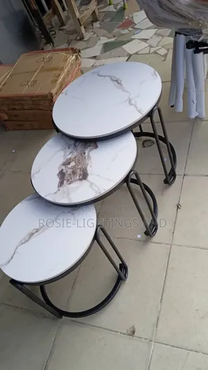 Living Room Marble Side Stools ( 3 Set)