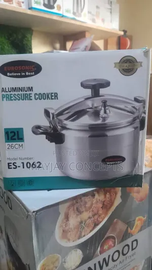 Eurosonic 12litres Aluminium Pressure Cooker- 26cm Diameter-Es1062