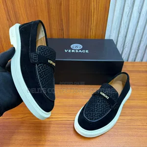 Luxury Update 
Versace Giuliano Suede Loafers.