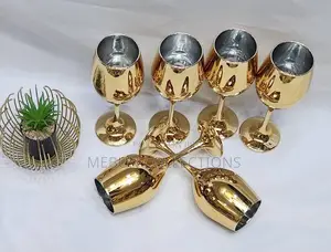 Gold Plated Wine Glassware 6pcs Pack