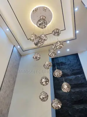 Modern Luxury Chrome Ball Chandelier