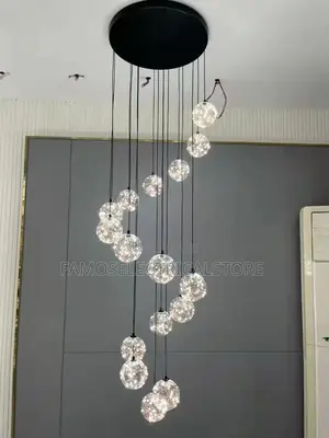 Modern Luxury Chrome Ball Chandelier
