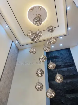 Long Pendant Chandelier for Duplex Staircase