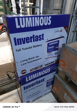 Luminous Inverter Tubular Battery 230ah-12v Available