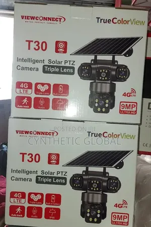 V380 3lens Color 9mp Solar Ptz Camera