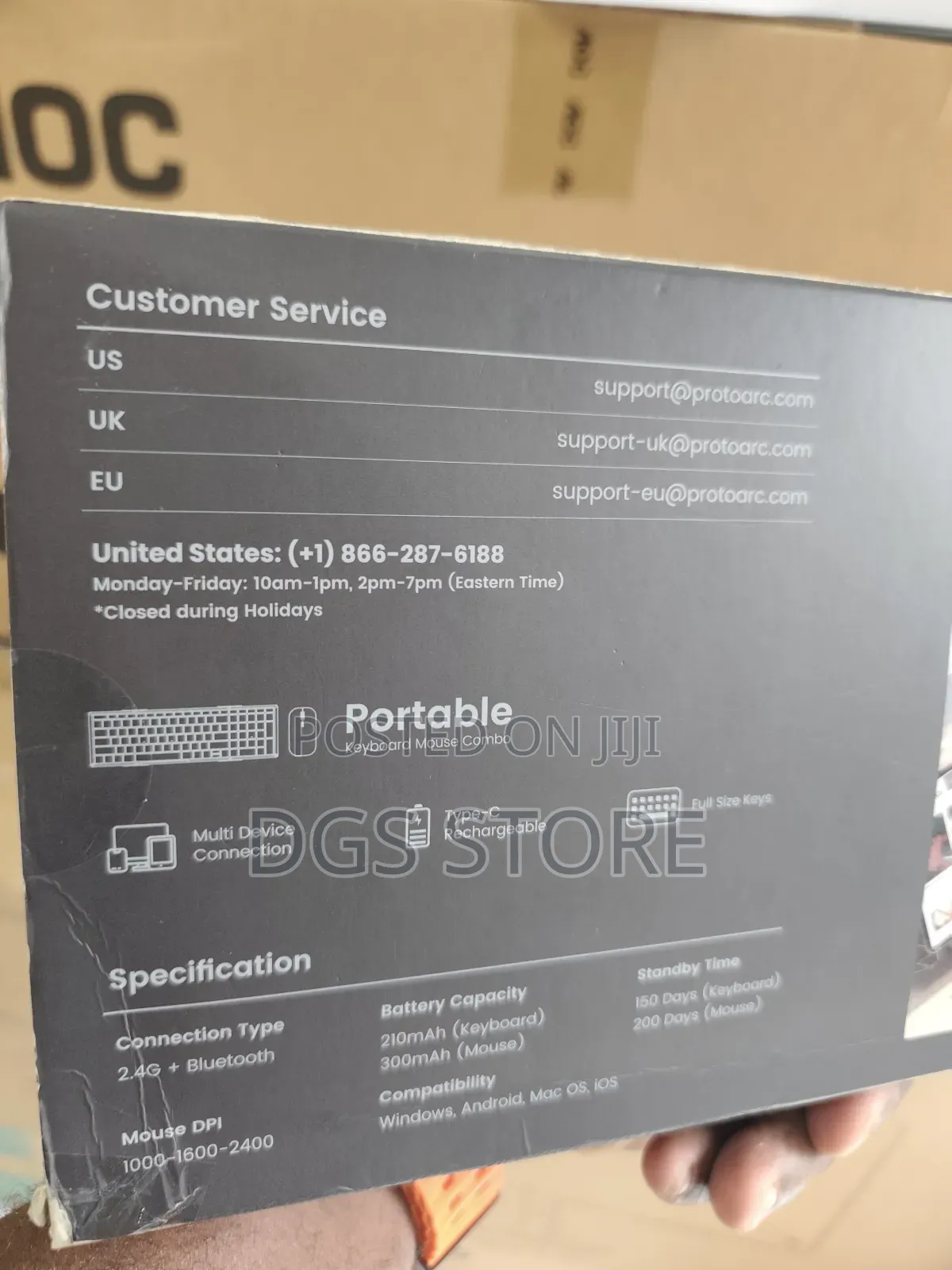 Protoarc Xkm01 Wireless Keyboard Mouse Combo