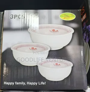 3pcs of Breakable Soup Bowl Set With Cover